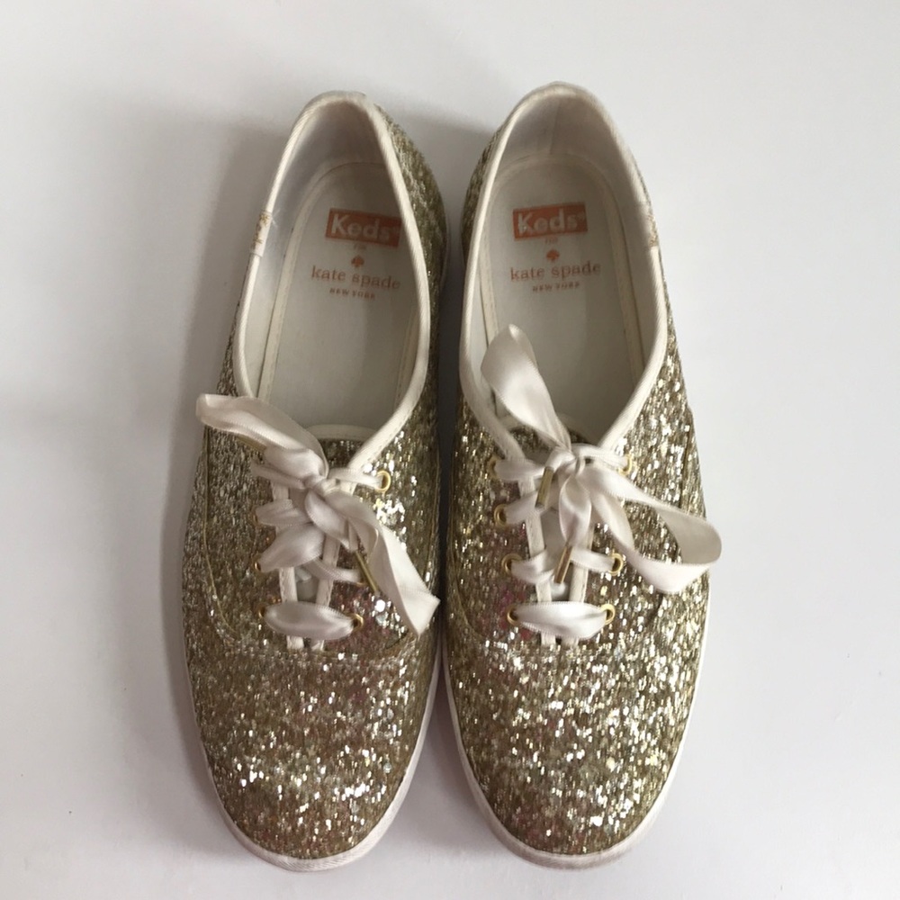 Keds x Kate Spade. Gold glitter size 9.5